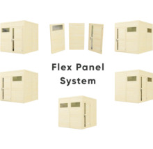 Flexibel paneelsysteem voor tuinhuizen