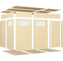 Houten tuinhuis bouwpakket met ramen en deur voor zelfmontage