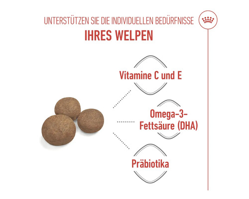 Hondenvoer voor puppy's met vitamine C en E, Omega-3-vetzuren en prebiotica