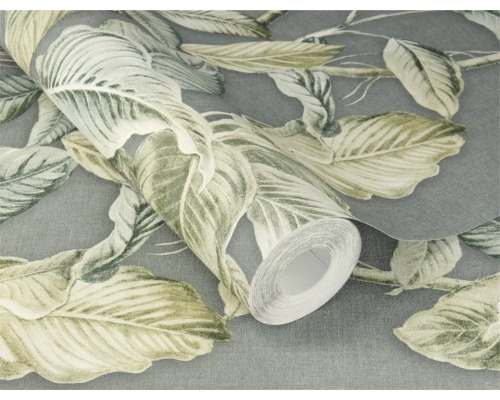 Behangrol met bladerpatroon