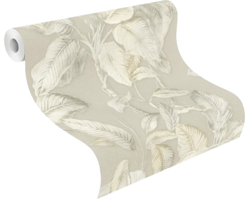 Behangrol met bladerpatroon