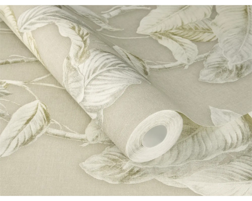 Behangrol met bladerpatroon