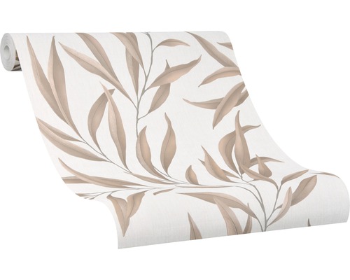 Rol behang met bladerpatroon