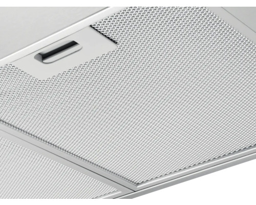 Close-up van een metalen vetfilter voor afzuigkappen.