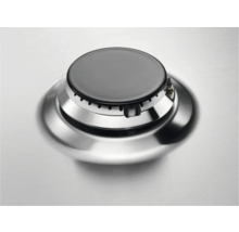 Roestvrijstalen gasbrander kookplaat detailopname