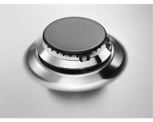 Roestvrijstalen gasbrander kookplaat detailopname