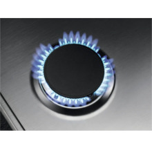 Brandende gasbrander op een kooktoestel