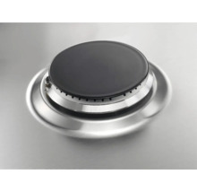 Gasbrander van roestvrij staal met zwarte afdekking