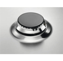 Detailopname van een roestvrijstalen gasbrander