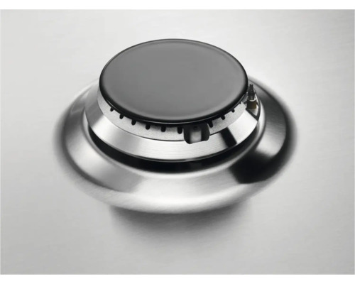 Detailopname van een roestvrijstalen gasbrander