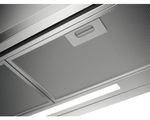 Close-up van een metalen afzuigkapfilter