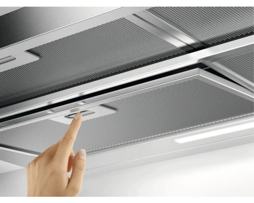 Bediening van een afzuigkap met metalen vetfilters