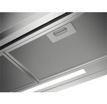 Detailweergave van een metalen afzuigkapfilter