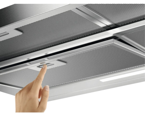 Bediening van een afzuigkap met metalen vetfilter