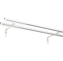 Dubbele gordijnroede met beugels voor wandmontage