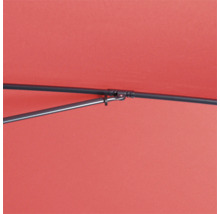 Detail van een parasol met metalen frame