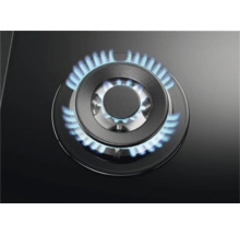 Detailopname van een gasvlam op een kookplaat