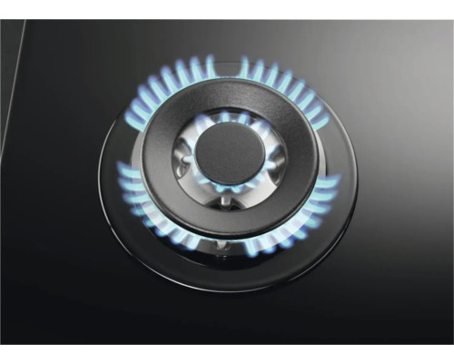 Detailopname van een gasvlam op een kookplaat