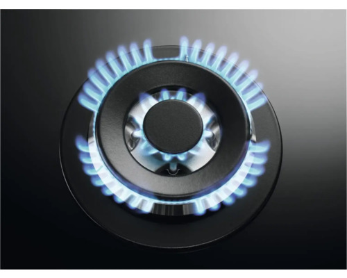 Brandend gas op een gaskookplaat