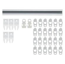 Gordijnrail met accessoires voor gordijnmontage