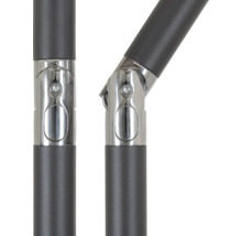 Detailopname van de metalen verbinding van een parasol