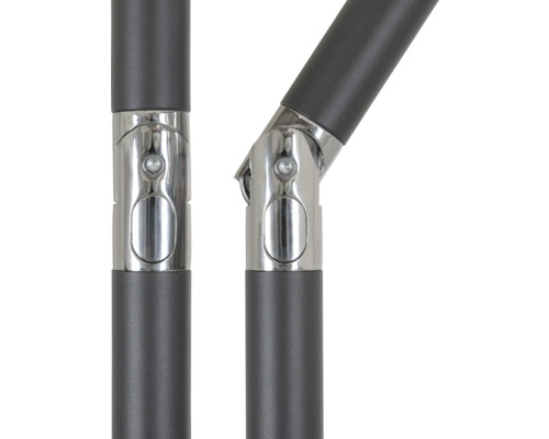 Detailopname van de metalen verbinding van een parasol