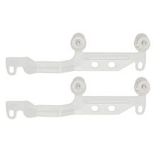 Twee rolhouders voor het geleiden van schuifdeuren