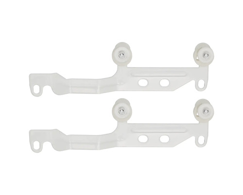 Twee rolhouders voor het geleiden van schuifdeuren