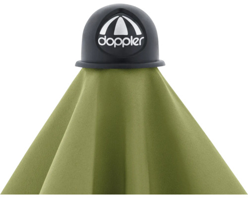 Doppler logo op een parasol