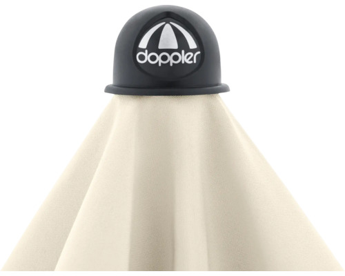 Doppler logo op een parasol