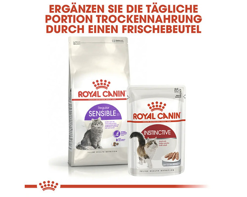 Royal Canin Sensible 33 droogvoer en Instinctive natvoer voor katten