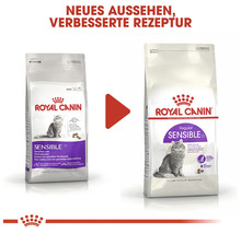 Twee verpakkingen Royal Canin Sensible 33 kattenvoer met nieuwe receptuur