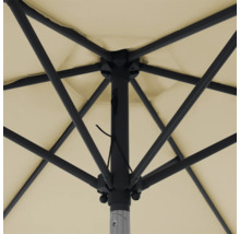 Onderkant van een parasol met baleinenstructuur