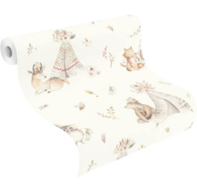 Rol behang met bosdiermotief