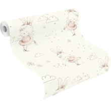 Rol behang met konijnenpatroon voor kinderkamer