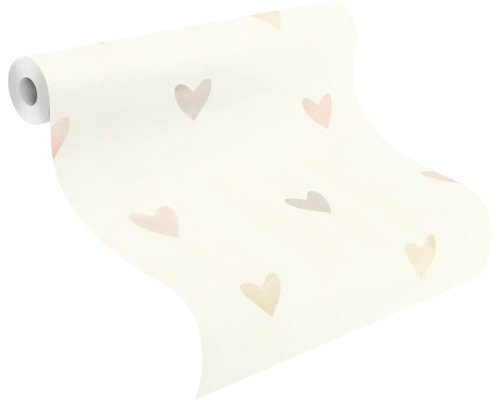 Behangrol met hartjesmotief