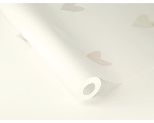 Behangrol met hartmotieven