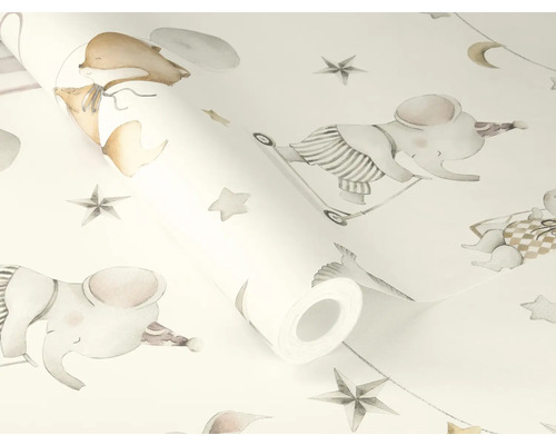 Behangrol met dierenmotieven voor kinderen