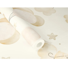 Behangrol met wolken- en sterrenpatroon