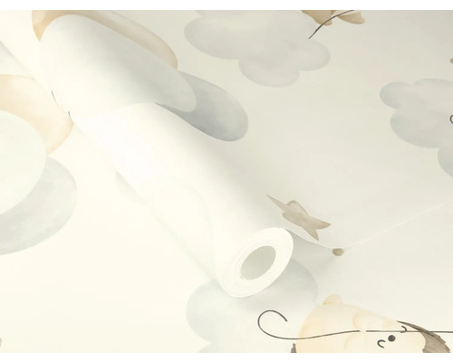 Behangrol met wolken- en sterrenpatroon