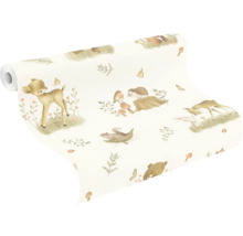 Behangrol met bosdiermotieven