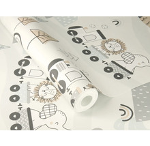 Rol behang met kinderlijk dierenpatroon