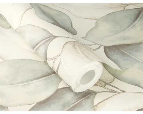 Behangrol met bladerenmotief