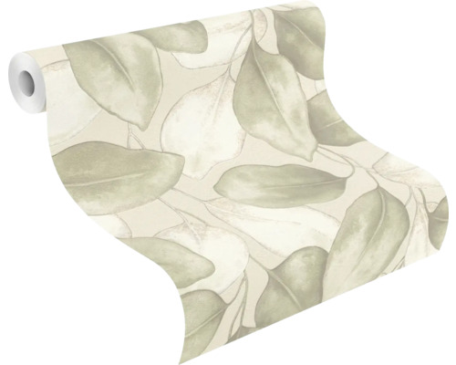Behangrol met bladerpatroon