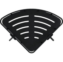 Zwarte hoekplank met sleuven voor wandmontage