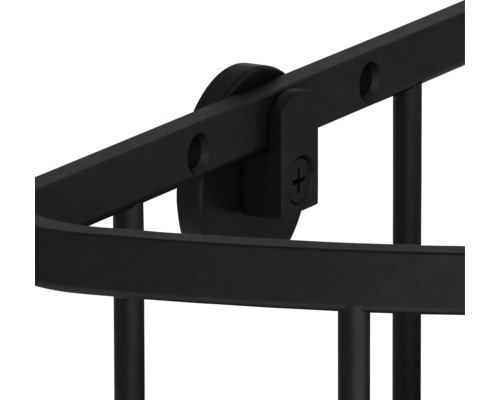 Detailopname van een hoekrek voor badkamer voor wandmontage