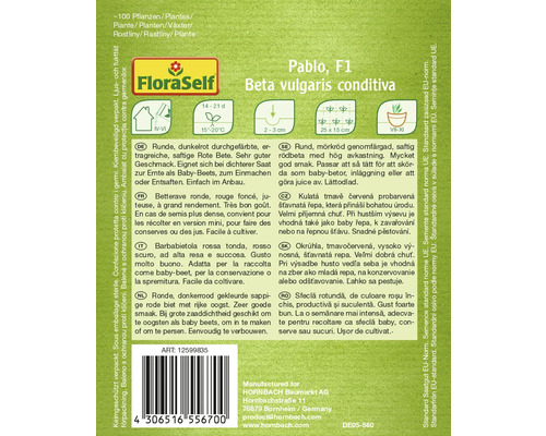 FloraSelf Pablo F1 rode biet zadenpakket