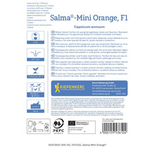 Verpakking voor Salma Mini Orange F1 paprika zaden