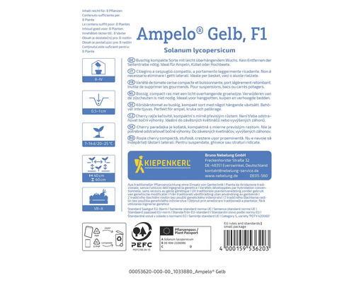Informatie over gele Ampelo F1-tomatenplanten
