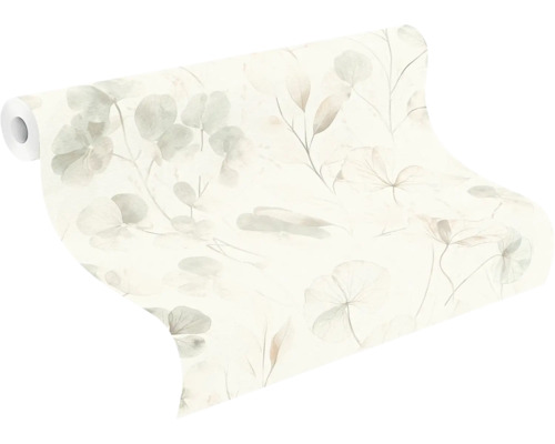 Rol behang met plantenmotief